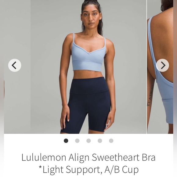 Lululemon Align Sweetheart Bra *Light Support, A/B Cup size 8 orange cream - Picture 5 of 7